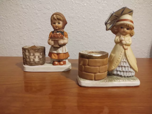 Vintage Candle Holder/Trinket Dish/Figurine, 1970/1980, Set of 2