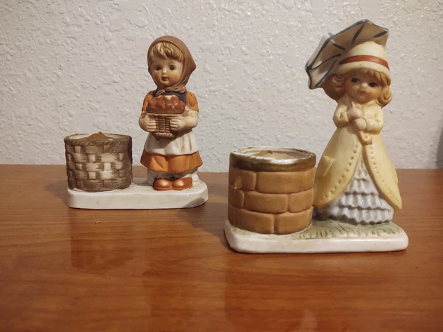 Vintage Candle Holder/Trinket Dish/Figurine, 1970/1980, Set of 2