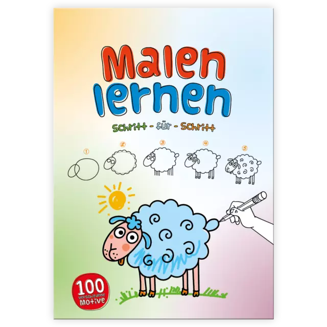 Malbuch - Malen lernen mit Schritt für Schritt Anleitung Tiere Zeichnen Kinder