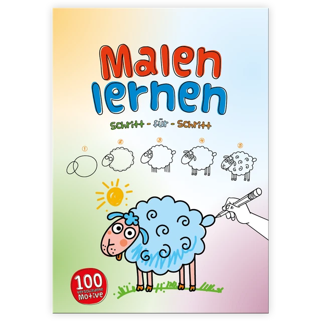 MALBUCH - MALEN lernen mit Schritt für Schritt Anleitung Tiere Zeichnen