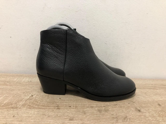 CLARKS MILA MYTH Ladies Black Leather Side Zip Ankle Boots Uk