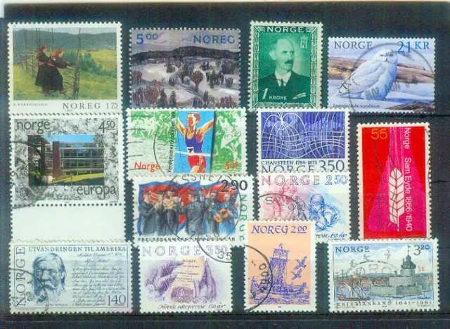 Lot Briefmarken aus Norwegen, gestempelt
