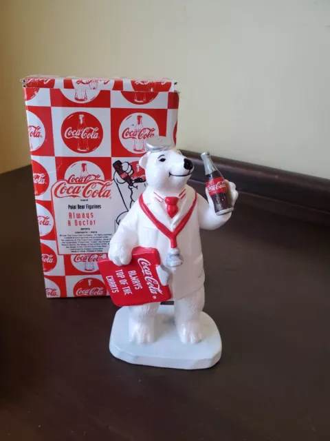 Coca Cola  Ceramic  Polar Bear Figurines Always A Doctor