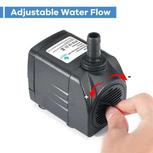 Mini 10W 160GPH Small Submersible Water Pump Aquarium Pond Fish Tank Fountain #B
