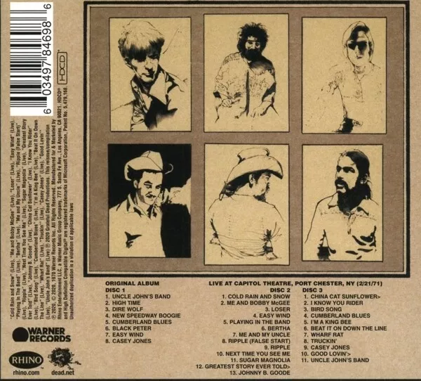Grateful Dead - Workingman's Dead(50Th Anniversary Deluxe Edition) +++ 3 Cd New!