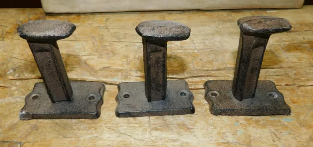 1 Cast Iron Antique Style RAILROAD SPIKE Coat Hooks Hat Hook Rack Towel Garden