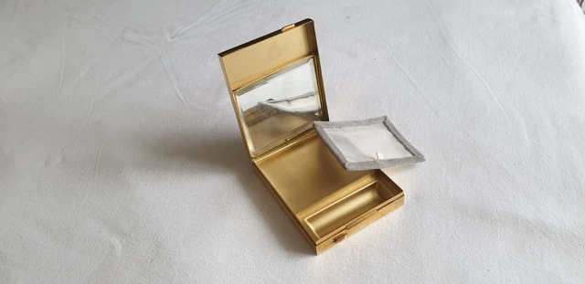 Briquet Ancien Silver Match - Années 50 - Métal Doré Guilloché - Made