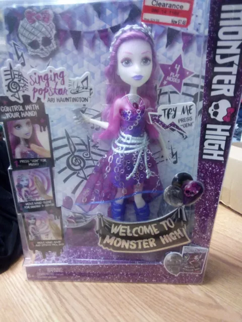 NEW Monster High Ari Hauntington Singing Popstar Doll Welcome To Monster High 