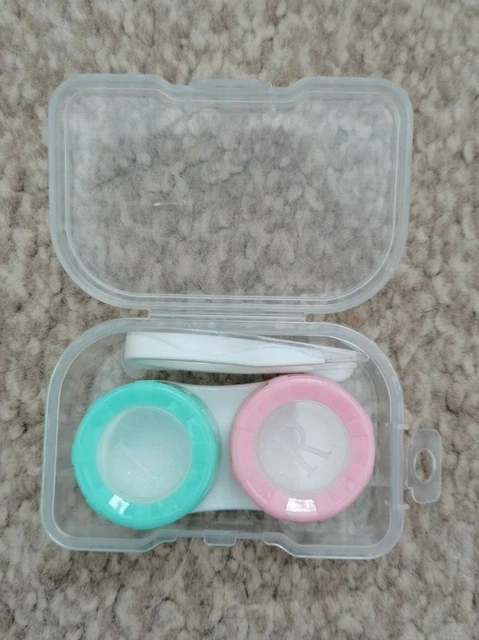 Estuche para lentes de contacto, removedor de inserción, pinzas y estuche higiénico