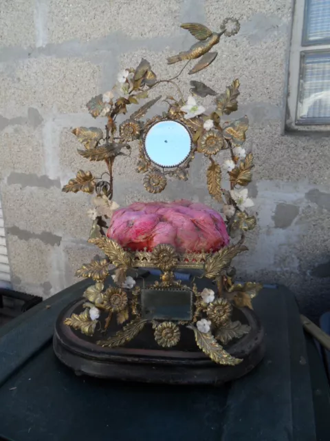 Vintage married interieur garniture globe de mariés XIXe Napoleon art nouveau