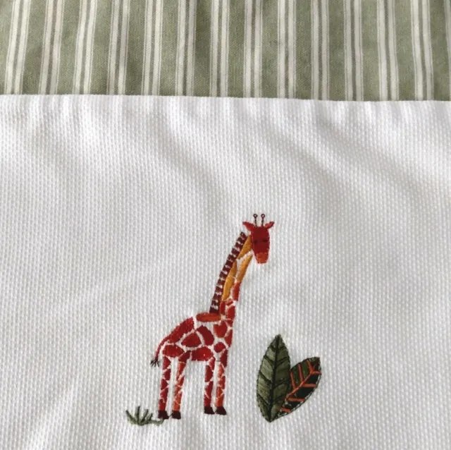 Jungle Theme Curtain Valance 14x57" KIDS LINE Elephant Lion Giraffe Embroidered