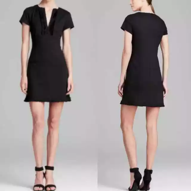 Nanette Lepore Black Lecture Hall Fringe Dress