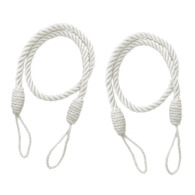 1 Pair 70cm Length Curtain Tiebacks Drape Voile Tassel Holdbacks Bedroom