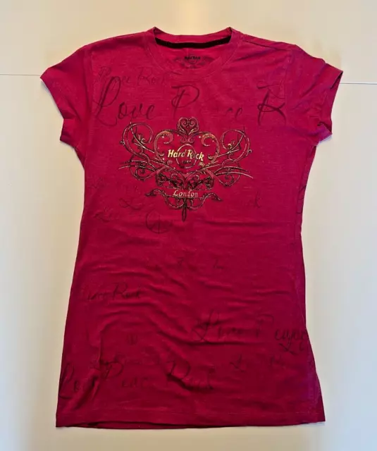 Hard Rock Cafe T-Shirt - London - Rot, Damen S, Wie Neu