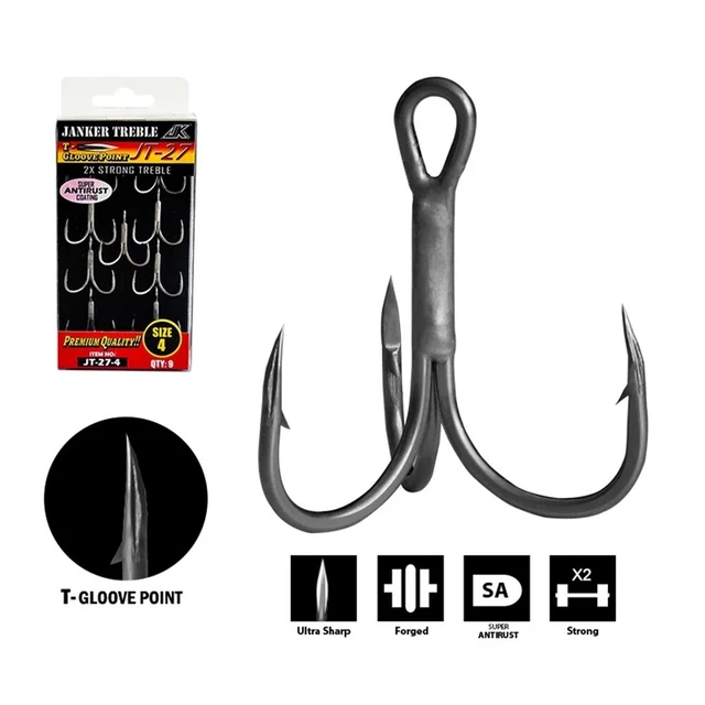 Haken Stachel Sportware T-Nut Höhenhaken 1# 1/0# 10# 2/0# 4#