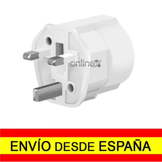 Adaptador Viaje Enchufe Europeo a Enchufe para Inglaterra Tipo C a tipo G a5802