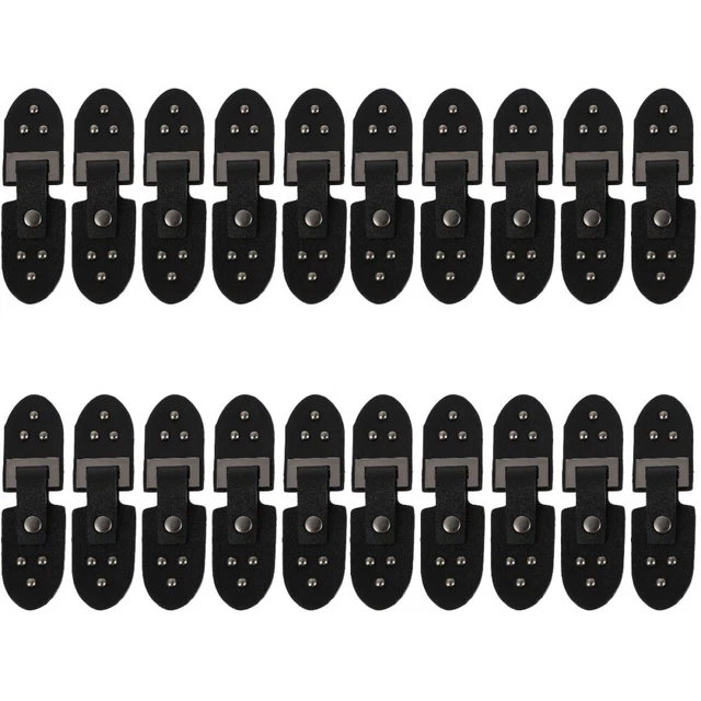 20 Pairs Metal Buckle Pu Duffle Coat Fastener Closure Buttons