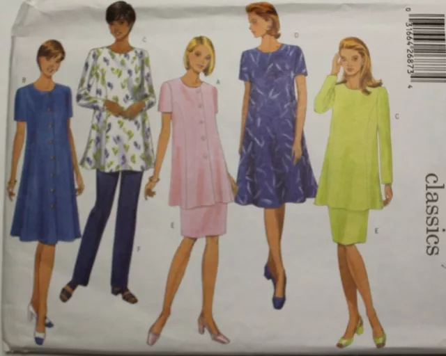 Butterick 5376 Misses Maternity Dress Tunic Skirt Pants Sewing Pattern 18-20-22