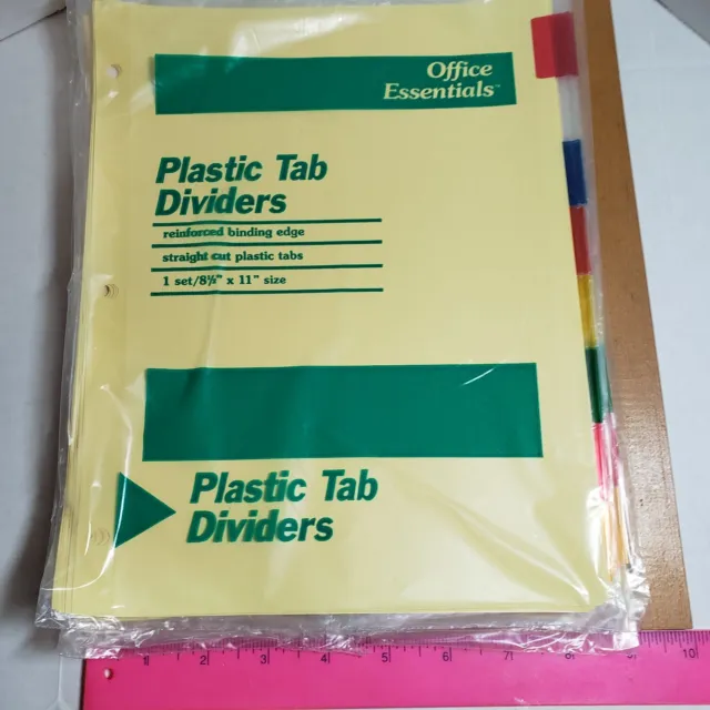 Lot of 8 Sets Office Essentials Dividers With Multicolor Tabs Insertable 8-Tab