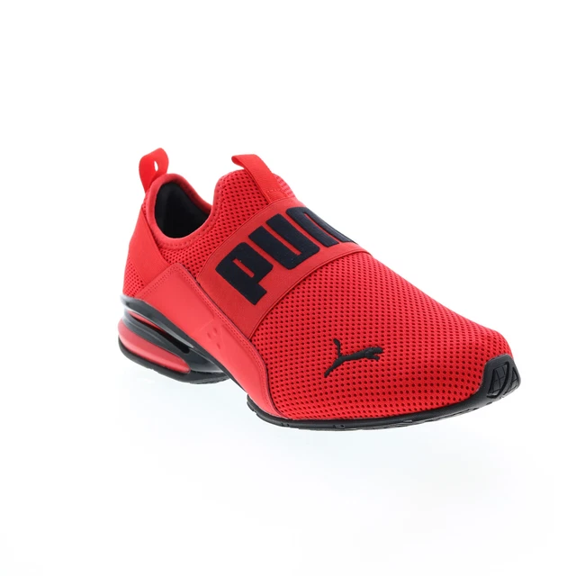 Puma Axelion Slip On Herren Rot Leinwand Sneaker