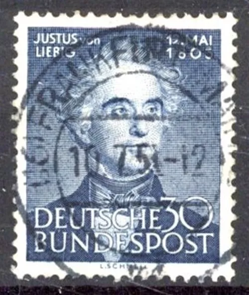 [1329] Germany 1953 good stamp very fine used value $35. Nice cancel