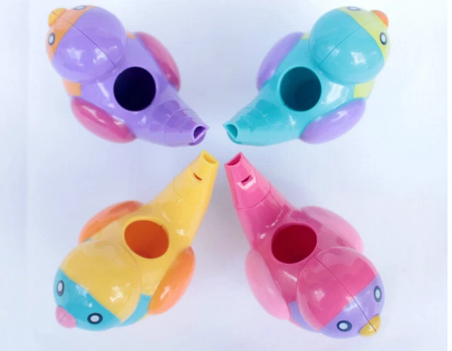 1 pc 2-in-1 Whistle Baby Bath Collection Bath Toy Bird Water Whistles Gift B_tu