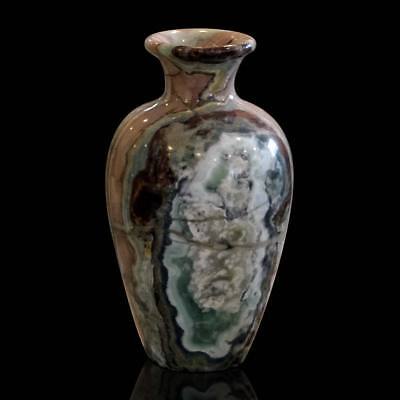 Vaso Portafiori in Marmo Onice Antiquariato Space Age Vintage Onyx Vase H.40cm 