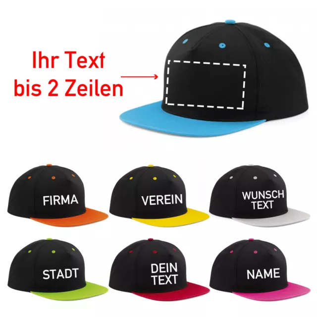 Snapback mit Wunschtext oder Namen bestickt, Cap,Hut,Kappe,Mütze,Geschenk