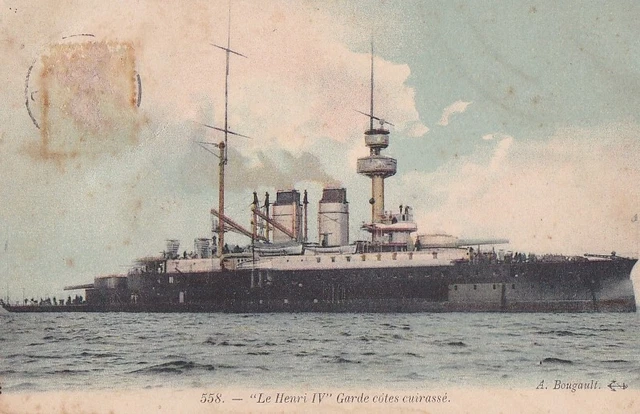 CPA 50 CHERBOURG NAVY MILITARY Le HENRI IV Coast Guard battleship 1899-1921