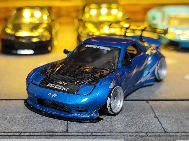 Custom Rim Tomica HOT WHEELS CUSTOM Mazda Rx7 Dori Car Full Aero Deep Rim Tomica ...