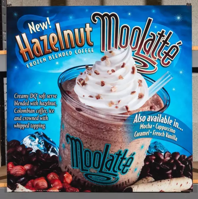 Dairy Queen Promotional Poster For Backlit Menu Sign Hazelnut Moolatte dq2