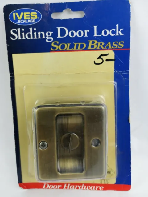 Ives/Schlage Pocket/Sliding Door Lock Solid Brass with Polished Chrome Finish