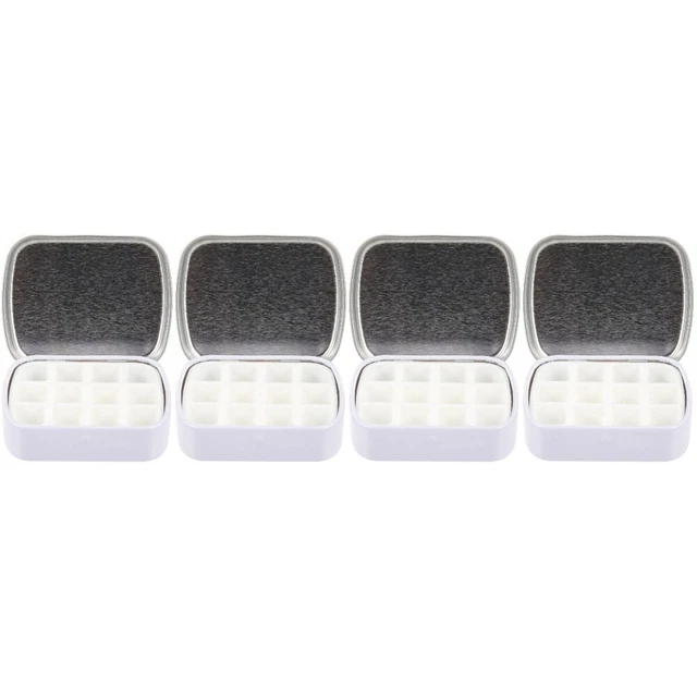 4 Sets leerer Aquarellform tragbare Reisepalettenpaletten Box Aquarell Pigment
