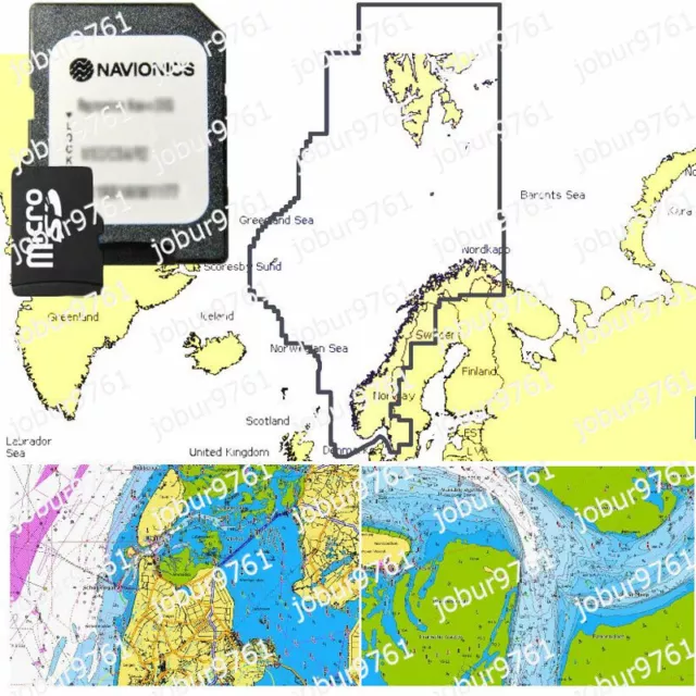 2024 Navionics+ Plus microSD SD Chart Card Maps Norway, Svalbard, Sweden