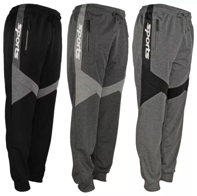 Men's Joggers Draw String Sports Sweat Pants, Reflective Zipper Pockets