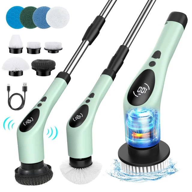 Elektrische Reinigungsbürste Horsepower Scrubber – Kabellos, 2000 MAh, 5 Aufsätze, Für Bad, Küche, Auto
