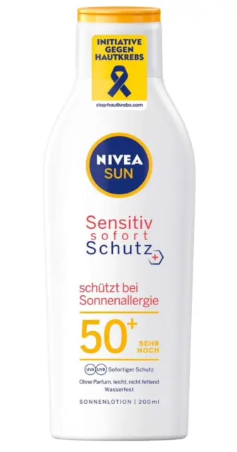 ✅Nivea Sun Sensitiv SofortSchutz Sonnenallergie Sonnencreme Lotion LSF 50 200ml✅