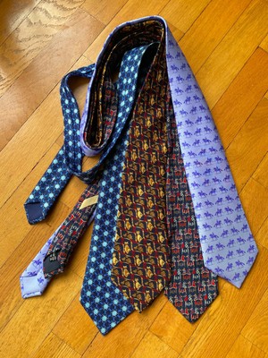 Academy Cravatta di seta vintage CELINE Naval Academy club Tie CORBATA soft silk Spain 