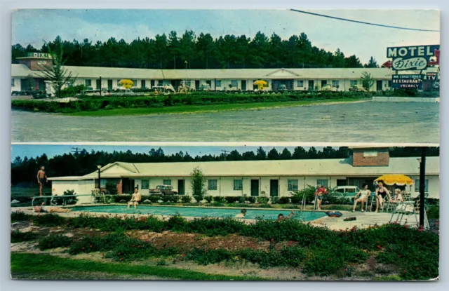 Motel Dixie Jesup Georgia 1960s Chrome Postcard N1Y