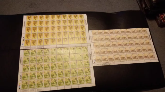 New Zealand - Birds MNH stamps. 150 Stamps Total.  Full Sheets