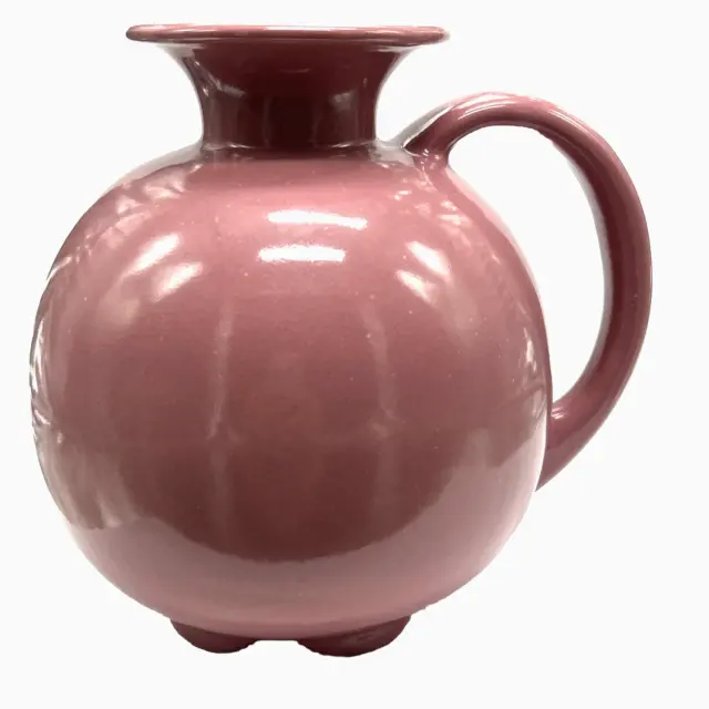 Vintage Frankoma Pottery #82 Mauve Pink Pitcher Carafe Decanter Jug - MCM
