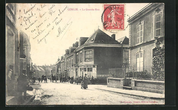 CPA BOURBONNE LES Bains - Grande Rue et l'Hotel du Commerce (270456