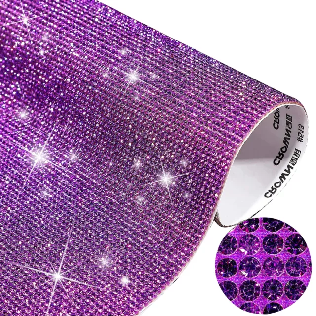 2mm Rhinestone Sticker Sheet Self Adhesive Bling Diamond Crystal Decal Decor DIY