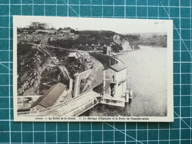 Xf116 CPA Circa 1920 Valley Of Hollow - Post Transformation Dam D'Éguzan