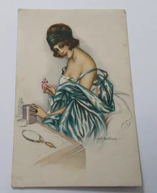 Ancienne Carte Postale Italienne N°2042, Femme, Charme, Erotique, Nu
