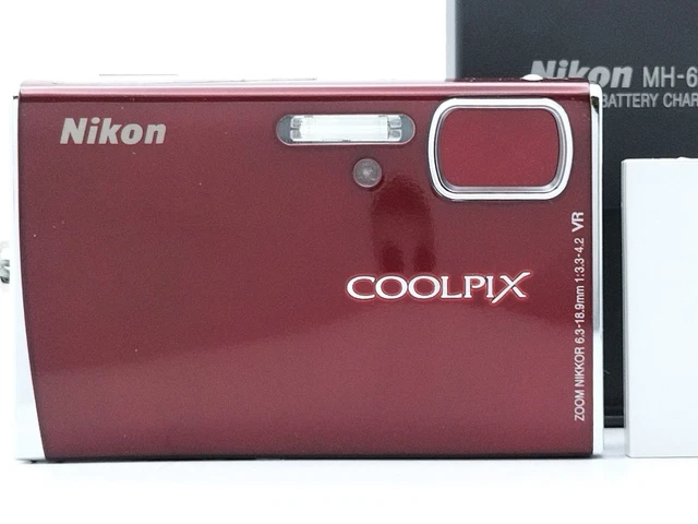 NIKON COOLPIX S51 Red 8.1MP 3x Zoom Compact Digital Camera