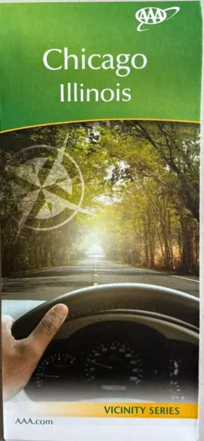 New AAA CHICAGO ILLINOIS ROAD MAP  Highway Vicinity  IL  2022  THE WINDY CITY