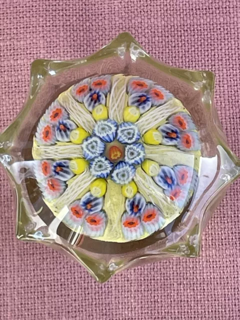 Antik Millefiori Paperweight / Briefbeschwerer STRATHEARN SCOTLAND mundgeblasen