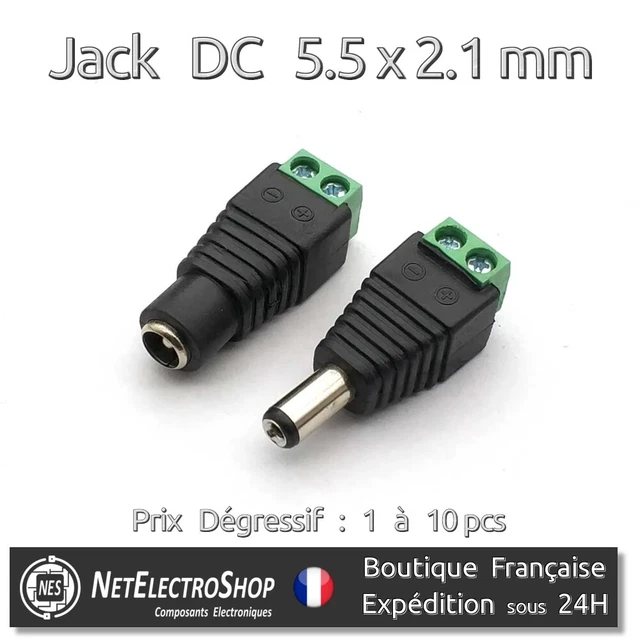 Tsadeer 5 Fiches De 3,5 Mm Connecteur En Métal Mini Prise Jack Stéréo