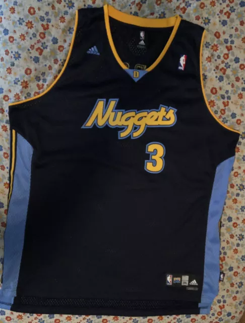 Y2K Majestic Denver Nuggets Allen Iverson jersey tee size L – Mr. Throwback  NYC